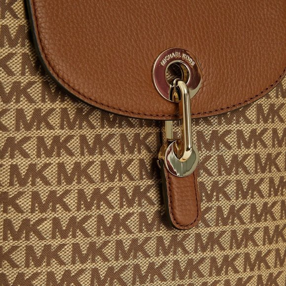 Michael Kors Raven Medium Brown/Ebony Signature and Leather Backpack main image 5